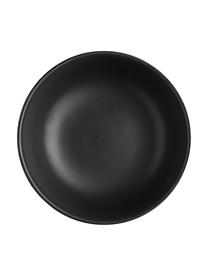 Schalen Nordic Kitchen van keramiek in mat zwart, 4 stuks, Keramiek, Mat zwart, 400 ml
