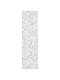 Tischläufer Fairytale mit Mistelzweig-Muster, 100% Polyester, Gebrochenes Weiß, Grüntöne, B 40 x L 145 cm