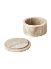 Joyero de mármol Venice, Mármol, Travertino beige, Ø 13 x Al 7 cm
