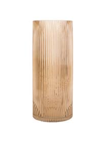 Grand vase en verre Allure Straight, Verre, teinté, Brun clair, Ø 12 x haut. 30 cm