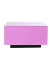 Mesa de centro de vidrio espejada Block, Estructura: vidrio, Rosa, An 60 x F 60 cm
