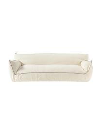 Divano 3 posti in tessuto Gia, Struttura: legno di pino, compensato, Tessuto bianco crema, Larg. 250 x Prof. 96 cm