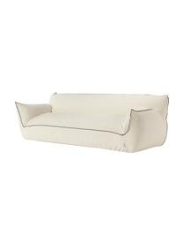 Divano 3 posti in tessuto Gia, Struttura: legno di pino, compensato, Tessuto bianco crema, Larg. 250 x Prof. 96 cm