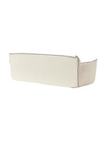 Divano 3 posti in tessuto Gia, Struttura: legno di pino, compensato, Tessuto bianco crema, Larg. 250 x Prof. 96 cm