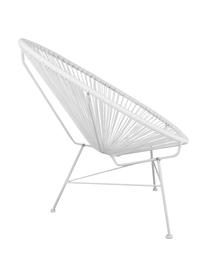 Fauteuil acapulco en plastique tressé Bahia, Blanc, larg. 81 x prof. 73 cm