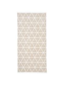 Wende-Handtuch-Set Elina mit grafischem Muster, 3-tlg., Sandfarben, Cremeweiß, Set mit verschiedenen Größen