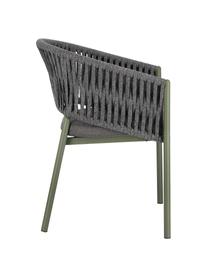 Silla apilable para exterior Florencia, Estructura: aluminio con pintura en p, Verde, gris, An 60 x Al 80 cm