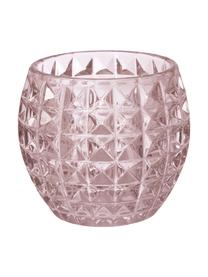 Waxinelichthouderset Aliza, 3-delig, Glas, Rozetinten, Alle Ø 10 x H 9 cm
