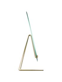 Okrągłe lusterko kosmetyczne ze stalową ramą Standing Mirror, Stelaż: stal malowana proszkowo, Odcienie złotego, S 20 x W 23 cm