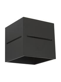 Petite applique murale Lorum, Noir, larg. 10 x haut. 10 cm
