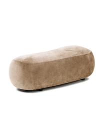 Panca a fagiolo Alba, Rivestimento: 97% poliestere, 3% nylon , Struttura: legno massiccio di abete , Piedini: plastica, Tessuto color sabbia, Larg. 130 x Prof. 62 cm