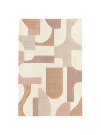 Tappeto in lana taftato a mano con struttura alta-bassa Corin, Retro: 100% cotone Nel caso dei , Tonalità beige, Larg. 120 x Lung. 180 cm (taglia S)
