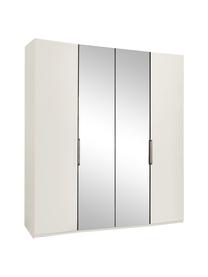 Šatní skříň se zrcadlovými dveřmi Monaco, 4dvéřová, Bílá, se zrcadlovými dveřmi, Š 200 cm, V 216 cm