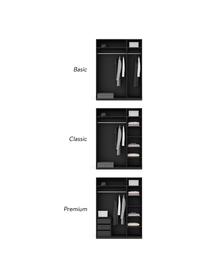 Armario modular Leon, 3 puertas (150 cm), diferentes variantes, Estructura: aglomerado con certificad, Negro, Interior Classic (An 150 x Al 200 cm)