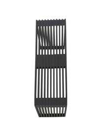 Panchina in legno massiccio Rib, Legno di mogano verniciato, Nero, Larg. 104 x Alt. 43 cm