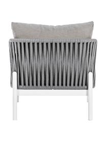 Fauteuil lounge de jardin Florencia, Gris, blanc, larg. 80 x prof. 85 cm
