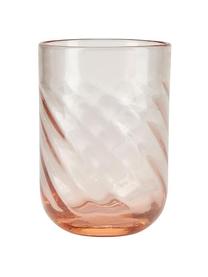 Wassergläser Twist, 4 Stück, Glas, Rosa, Ø 8 x H 11 cm, 300 ml