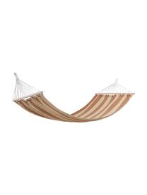 Hängematte Relax mit Streifen, Gestell: Holz, Beige, Braun, B 100 x L 200 cm