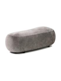Panca a fagiolo Alba, Rivestimento: 97% poliestere, 3% nylon , Struttura: legno massiccio di abete , Piedini: plastica, Tessuto grigio, Larg. 130 x Prof. 62 cm