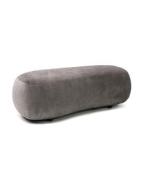 Panca a fagiolo Alba, Rivestimento: 97% poliestere, 3% nylon , Struttura: legno massiccio di abete , Piedini: plastica, Tessuto grigio, Larg. 130 x Prof. 62 cm