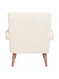 Teddy loungefauteuil Berna in wit, Bekleding: 100% polyester (teddybont, Frame: dennenhout, multiplex, Teddy wit, B 65 x H 79 cm