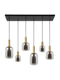 Große Pendelleuchte Joanet, Lampenschirm: Glas, Baldachin: Metall, beschichtet, Chromfarben, Goldfarben, B 132 x H 150 cm