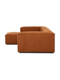 Modulares Ecksofa Lennon, Bezug: 100% Polyester Der strapa, Gestell: Massives Kiefernholz, FSC, Füße: Kunststoff Die Füße befin, Webstoff Terrakotta, B 327 x T 180 cm, Eckteil links