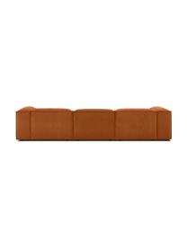 Modulares Ecksofa Lennon, Bezug: 100% Polyester Der strapa, Gestell: Massives Kiefernholz, FSC, Füße: Kunststoff Die Füße befin, Webstoff Terrakotta, B 327 x T 180 cm, Eckteil links