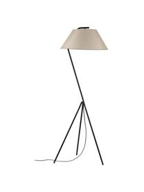 Dimmbare Tripod Stehlampe Narve, Lampenschirm: Textil, Lampenfuß: Metall, beschichtet, Beige, Schwarz, B 53 x H 154 cm