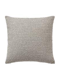 Velký bouclé povlak na polštář Bellamie, Bouclé (95 % polyester, 5 % akryl), Greige, Š 60 cm, D 60 cm