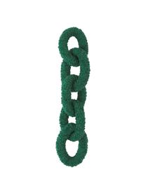Cojín de borreguillo Chain, 100% poliéster (borreguillo), Verde bosque, An 60 x F 20 cm