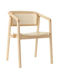 Židle s područkami a vídeňskou pleteninou Gali, Jasanové dřevo, Š 56 cm, H 55 cm