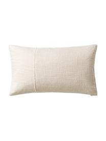 Katoenen kussenhoes Terre met decoratieve naad, 80% katoen, 20% linnen, Beige, B 30 x L 50 cm
