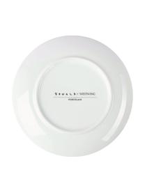 Sada designových snídaňových talířů z porcelánu Carol, 4 díly, Porcelán, Bílá, více barev, Ø 21 cm, V 3 cm