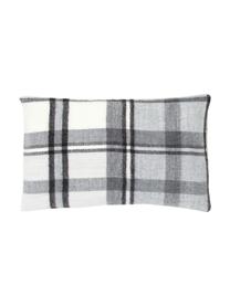 Geruite kussenhoes Neva, 100% polyacryl, Zwart, B 30 x L 50 cm