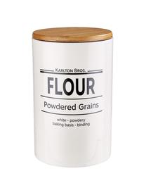 Barattolo Karlton Bros. Flour, Porcellana, Bianco, nero, marrone, Ø 11 x Alt. 18 cm, 1.1 L