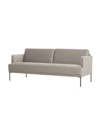 Sofá de terciopelo Fluente (3 plazas), Tapizado: terciopelo (poliéster de , Estructura: madera de pino maciza, Patas: metal con pintura en polv, Terciopelo beige, An 196 x F 85 cm