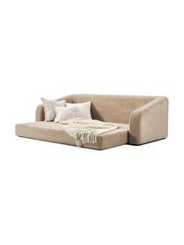 Schlafsofa Eliot (3-Sitzer), Bezug: 88% Polyester, 12% Nylon , Füße: Kunststoff, Webstoff Sandfarben, B 230 x H 70 cm