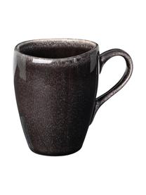 Handgemachte Tassen Nordic Coal, verschiedene Größen, 6 Stück, Steingut, Braungrau, Ø 8 x H 10 cm, 250 ml
