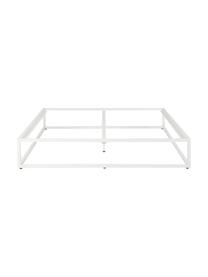 Letto in metallo Neptun, Metallo verniciato a polvere, Bianco, Larg. 140 x Lung. 200 cm