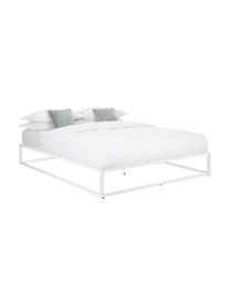 Letto in metallo Neptun, Metallo verniciato a polvere, Bianco, Larg. 140 x Lung. 200 cm