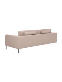 Divano 3 posti con piedini in metallo Cucita, Rivestimento: tessuto (100% poliestere), Struttura: Pino massiccio, certifica, Piedini: metallo laccato, Tessuto taupe, Larg. 228 x Prof. 94 cm
