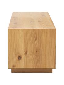 Mueble de TV en fresno Noel, Tablero de fibra de densidad media (MDF) chapado en madera de fresno, Marrón, An 180 x Al 45 cm