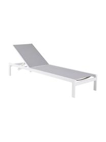 Leżak ogrodowy z aluminium Copacabana, Stelaż: aluminium lakierowane, Biały, D 195 x S 60 cm