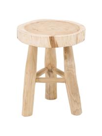 Okrągły stołek z drewna mungur Beachside, Naturalne drewno mungur z recyklingu, Drewno mungur, Ø 40 x W 50 cm