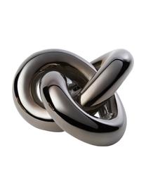Objet décoratif Knot, Céramique, Nickel noir, brillant, larg. 19 x haut. 9 cm