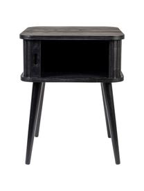 Table de chevet en bois Barbier, Noir, larg. 45 x haut. 59 cm
