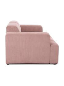Sofa ze sztruksu Melva (2-osobowa), Tapicerka: sztruks (92% poliester, 8, Stelaż: lite drewno sosnowe, cert, Nogi: tworzywo sztuczne, Bladoróżowy sztruks, S 198 x G 101 cm