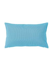 Zweifarbig gewebtes Outdoor-Kissen St. Maxime, mit Inlett, Türkis, Schwarz, B 30 x L 50 cm