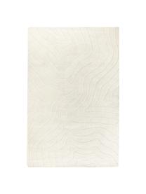 Alfombra artesanal de lana Aaron, Parte superior: 100% lana, Reverso: 100% algodón Las alfombra, Blanco crema, An 200 x L 300 cm (Tamaño L)